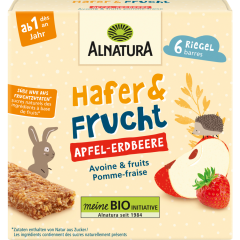 Alnatura Bio Hafer & Frucht Fruchtriegel Apfel-Erdbeere 6 Stück 