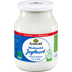 Alnatura Bio Weidemilch Joghurt mild & fettarm 1,5 % Fett 500 g 