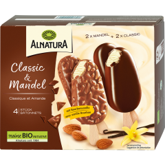 Alnatura Bio Classic & Mandel Eis 4 Stück 