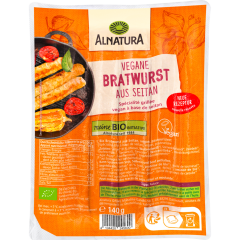 Alnatura Bio vegane Bratwurst aus Seitan 140 g 