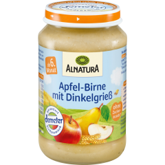 Alnatura Demeter Apfel-Birne mit Dinkelgrieß ab 6. Monat 190 g 