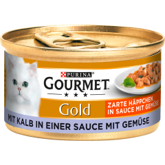Purina Gourmet Gold mit Kalb in einer Sauce mit Gemüse 85 g 