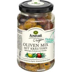 Alnatura Bio Origin Oliven Mix mit Kräutern 180 g 