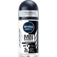 NIVEA MEN Deo Roll-On Black & White Invisible Original Antitranspirant 50 ml 