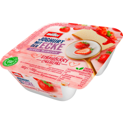 müller Joghurt mit der Ecke Genuss Momente Limited Edition Strawberry Cheesecake Style 140 g 