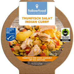 followfish MSC Thunfisch-Salat Indian Curry 160 g 