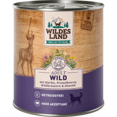 Wildes Land Hund Nassfutter Wild & Kürbis 800 g 