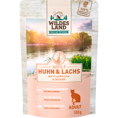 Wildes Land Huhn & Lachs mit Distelöl 100 g 