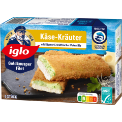 iglo ASC Goldknusper-Filet Käse-Kräuter 3 Stück 