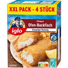 iglo ASC Filegro Ofen-Backfisch XXL-Pack 4 Stück 