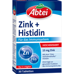 Abtei Zink + Histidin 30 Tabletten 
