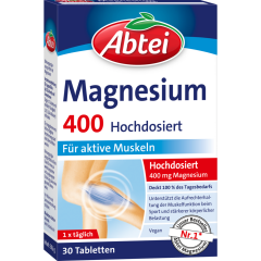 Abtei Magnesium 400 hochdosiert 30 Tabletten 