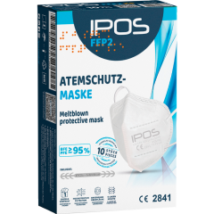 Ipos Atemschutzmasken FFP2 weiß 10 Stück 