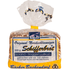Bäckerei Bachendorf Bio Schifferbrot Bioland -Roggenvollkorn 500 g 