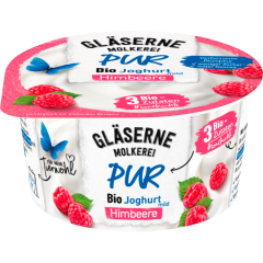 Gläserne Molkerei Bio PUR Joghurt Himbeere 3,8 % Fett 150 g 