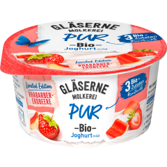 Gläserne Molkerei Bio Joghurt Rhabarber Erdbeere 150 g 