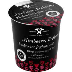 Hemme Milch Wedemark Joghurt Himbeer Erdbeer Rhabarber 3,7 % 400 g 