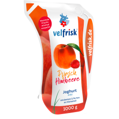 Velfrisk Joghurt Pfirsich Himbeere mild 3,7 % 1 kg 