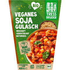 Tress Brüder Bio Veganes Soja Gulasch mit Naturreis 420 g 