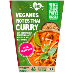 Tress Brüder Bio Veganes Rotes Thai Curry mit Naturreis 420 g 