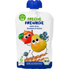 Freche Freunde Bio Quetschie Apfel, Birne, Blaubeere & Dinkel 100 g 