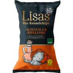 Lisas Bio-Kesselchips Bio Alpensalz & Apfelessig 125 g 