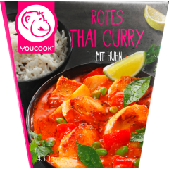 YOUCOOK Rotes Thai Curry mit Huhn 430 g 