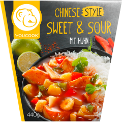 YOUCOOK Chinese Style Sweet & Sour mit Huhn 440 g 
