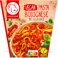 YOUCOOK Vegan Pasta Bolognese mit Soja-Hack 420 g 