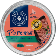 Pets Deli Pure Meat mit Ente und Löwenzahn und Leinöl 85 g 