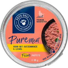 Pets Deli Pure Meat Huhn mit Katzenminze und Leinöl 85 g 