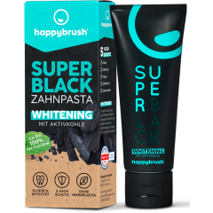 happybrush SuperBlack Zahnpasta 75 ml 