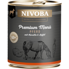 NIVOBA Premium Menü Pferd mit Karotte & Apfel 800 g 