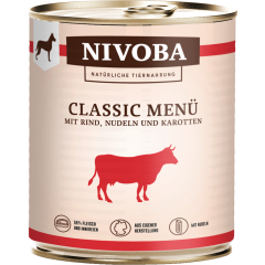 NIVOBA Classic Menü mit Rind, Nudeln und Karotten 800 g 