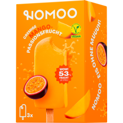 NOMOO Mango-Passionsfruchteis 3 x 65 ml 
