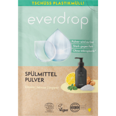 everdrop Handgeschirrspülmittel Nachfüllpulver Limone/Minze/Ingwer für 275ml 25g 