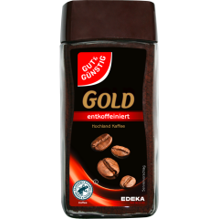 GUT&GÜNSTIG GOLD löslicher Bohnenkaffee, entkoffeiniert 100 g 