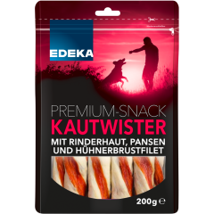 EDEKA Premium Kautwister mit Rinderhaut, Pansen und Hühnerbrustfilet 200 g 