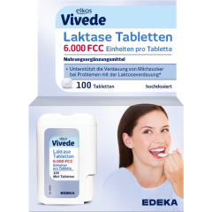 elkos Vivede Laktase Tabletten 6.000 FCC 100 Stück 
