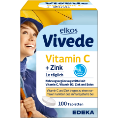 elkos Vivede Vitamin C + Zink Depot Tabletten 100 Stück 