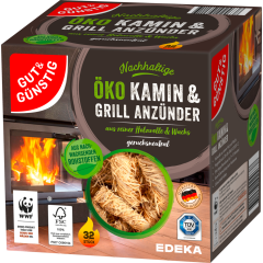 GUT&GÜNSTIG Öko Grill & Kamin Anzünder 32 Stück 