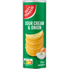 GUT&GÜNSTIG Stapelchips Sour Cream & Onion 175 g 