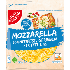 GUT&GÜNSTIG Mozzarella gerieben 45% Fett i. Tr. 250 g 