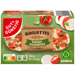 GUT&GÜNSTIG Pizza-Baguettes Tomate-Mozzarella 750 g 