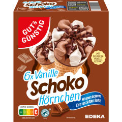 GUT&GÜNSTIG Vanille-Schoko-Hörnchen, 6 Stück 720 ml 
