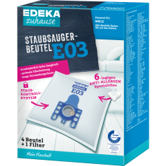 EDEKA zuhause Staubsaugerbeutel E03 4 Stück + 1 Filter 