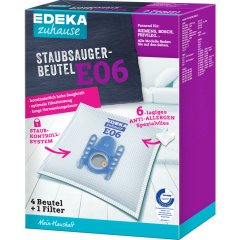 EDEKA zuhause Staubsaugerbeutel E06 4 Stück + 1 Filter 