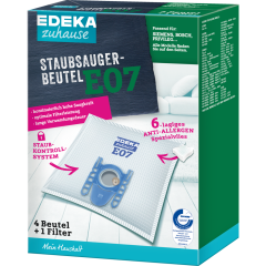 EDEKA zuhause Staubsaugerbeutel E07 4 Stück + 1 Filter 