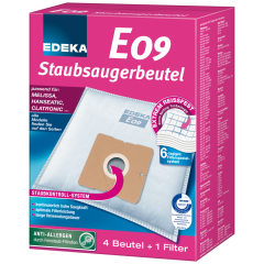 EDEKA zuhause Staubsaugerbeutel E09 4 Stück + 1 Filter 