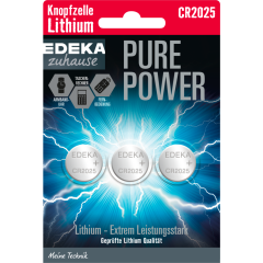 EDEKA zuhause Lithium Knopfzellen CR2025 3 Stück 